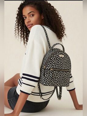 kate spade Black and White Polka Dot Mini Backpack NWOT